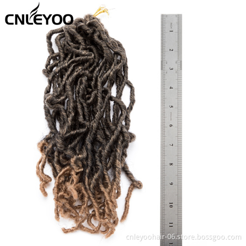 Factory 10 Inch 24 Roots Brown New Faux Lock Crochet Hair Short Nu Locs Crochet Braids For Women